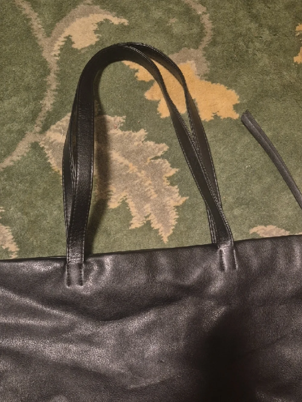 Donna Karan Black Leather Tote - Picture 8 of 14